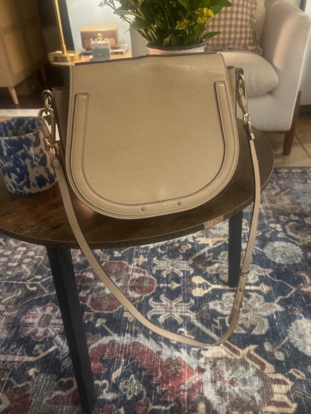 Chloe handbag authentic - light tan color, small need for repairs. Orig. $1495